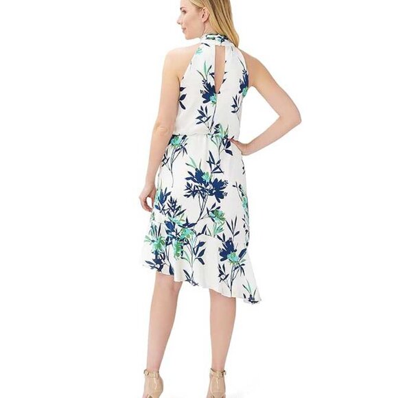 NWT Adrianna Papell Women's Plus size Halter Blouson Midi Dress - Picture 3 of 3